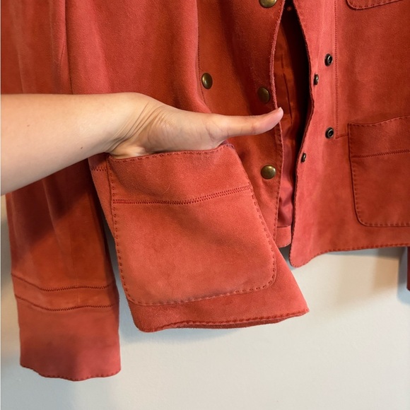 Y2K Vintage Whimsy Romantic Fairy Women's Suede Rust Leather Jacket Small Medium - Picture 13 of 15